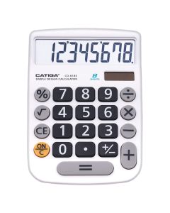 CATIGA(R) BY ADESSO(R) AEOCD8185W 8 DIGITS CALCULATOR WHT